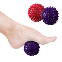 토구 트라택 7.5cm9.5cm 요가 스튜디오 스파이크 마사지 체육관 공 뾰족한 스트레스 반사 요법, 자주색, 1개