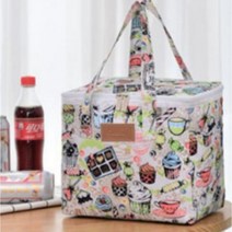 봄맞이할인쿠폰행사진행중! 예쁜 케릭터 쿨러백 네모난 보온보냉가방 보냉백, 아이스크림