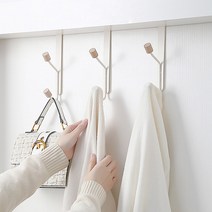 리빙만렙 2구 도어훅 1+1+1 문 옷걸이 걸이 행거, 01_2구 도어훅 3개(ALS283)