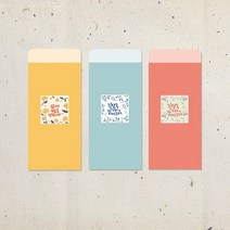예닮 마음을 담는 꽃 봉투 편지봉투 컬러봉투 규격봉투 무지봉투 소봉투 우편봉투 현금봉투 3종x각10매, 60매
