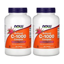 (1+1) 나우푸드 버퍼드 비타민C 1000 칼슘 아세로라 루틴 바이오플라보노이드 180타블렛 2팩