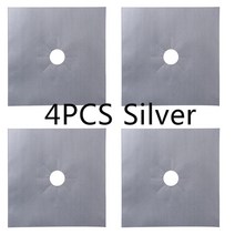 1/4PC 스토브 프로텍터 커버 라이너 가스 톱 버너 주방 악세사리 매트 쿠커