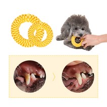 뽀시래기 강아지 오링 치실장난감 S, 바나나(옐로우), 2개