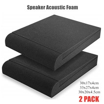 고밀도스펀지 방석 흡음재 2Set 33x27x4CM 스튜디오 모니터 스피커 어쿠스틱 폼 솔레이터 패드 충격 방지 미끄럼 스폰지 데스크탑 절연 패널, 작은 디, 03 33x27x4m