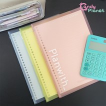 [당일출고] B5 스프링 바인더 노트 공책 연습장 필기노트 속지 무지 모눈종이 줄 플래너 스케줄러 선물 다이어리 캔디플래닛, [ET029] 플랜위드B5노트(옐로우)