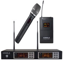 카날스 BK-2001A 2CH 고급 무선마이크 시스템 / 핸드마이크+벨트팩타입 BK-90 2EA