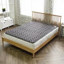 푹신 차분한 탄소 무전자 전기매트 헤링본챠콜 싱글/더블 분리난방, 헤링본챠콜 더블 전체난방, 싱글_분리난방