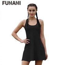 테니스 원피스 스커트 치마 골프 FUNANI 여름 Tennis Dress with Shorts for 여자 Sleeveless Quick Dry Fitness 2 피스 세트 여성