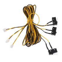 GHSHOP 3PCS 250V 5A 마이크로 리미트 스위치 커넥터 - 1m 케이블 - 3D 프린터용, 1500mm, 옐로우, PVC