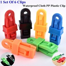 어닝 0.4mm 커피 색깔 방염제 피복 PVC 입히는 방수 옥외 정원 천막 Oilcloth 음영, 21 1 Set Of 6 Clips
