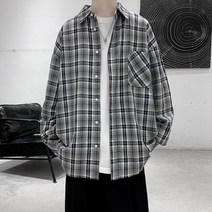 오르난 남성 가을 체크 셔츠 가디건623798023185