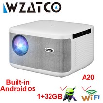 WZATCO-A20 디지털 포커스 32GB 스마트 안드로이드 와이파이 풀 HD 1920x1080P LED 프로젝터 비디오 프로젝터 홈 시어터 시네마 LCD 비머, 01.A20