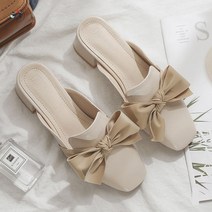 리본 뮬 슬리퍼 샌들 리본 블러퍼 5cm 로퍼 펌프스 220-250