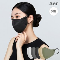 [50개입] 아에르 KF94 피크 마스크, KF94 피크 블랙, M(50개입)