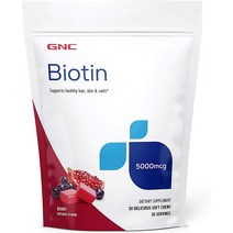GNC 비오틴 5000mcg 30소프트 츄, 1개