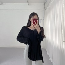 자체제작 봄입고! 빅사이즈 120까지 레이어드 옆슬릿 단추 박스티셔츠(893)데일리 베이직 트임 캐쥬얼 찰랑 포근기모 롱 이너 히트텍 발열 봄 가을 겨울 큰옷빅진