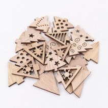 나무 제품 트리 스크랩북 공예 수제 홈 장식 액세서리 그림 DIY 40 개, 5