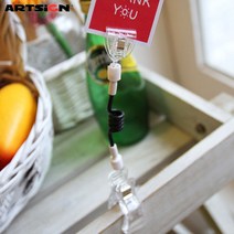 아트사인 쇼클립3972 전선줄 반달집게대/메모꽂이/알림판/안내판, 3972 2개입