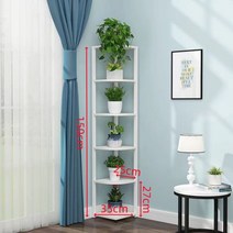 코너 선반 모서리 화분 진열대 틈새 코너장, E