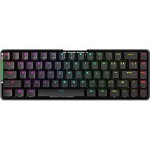 ASUS ROG 팔치온 NX 65% 무선 RGB 게이밍 메카니컬 키보드 브라운 텍타일 스위치 PBT 더블샷 키캡 유선/2.4G Hz 터치 패널 키보드 커버 케이스 매크로, ROG NX Blue Clicky Switches