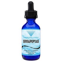 Absonutrix Serrapeptase Enzyme 120 Servings - 4 Fl oz - Large Bottle - Anti oxidant 250000 spu per S, 1, 상세참조, Blue, Black and White