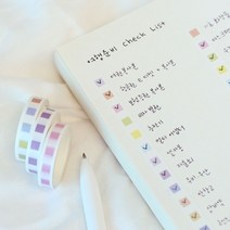 체크리스트 마스킹테이프 슬림네모 체크리스트 / MOMO_CK09, MOMO_CK09 슬림 네모 체크리스트