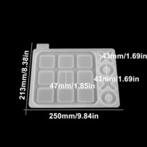 레진아트틀 레진몰드 레진공예 Tic-Tac-Toe Ox 체스 게임 에폭시 수지 금형 거울 실리콘 DIY UV 보석 수제, 01 L