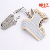 고양이 강아지 소형견 앞고리 후크형 하네스 블루M 강아지앞섬방지 중형견앞고리하네스, 블루라인 M, 기본