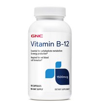 GNC 비타민 B12 1500mcg 90정 (캡슐) Vitamin B-12 90caps, 1개