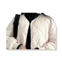 퀼팅 다이아 누빔 패딩점퍼 깔깔이(블랙)