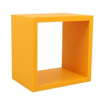 큐빅스1단 기본형 7컬러 조립식 인테리어 공간박스 깊이29cm 1단책장, 옐로우