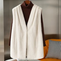 인조모피 양모 엄마옷 벨벳 밍크퍼조끼 마담 모피 조끼 코디 할머니겨울 여성밍크 여성베스트