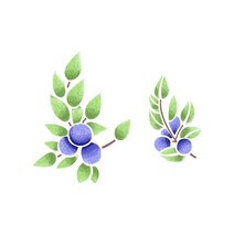 우돌아트 스텐실도안 2005 블루베리넝쿨 과일스텐실도안