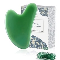 [미국정품매장] 가성비 추천 Wiok Gua Sha 마사지 페이셜 도구 페이스 바디 스킨용 괄사 천연 옥석 전통적인 침술 테라피로 보드 스크래핑 SPA용