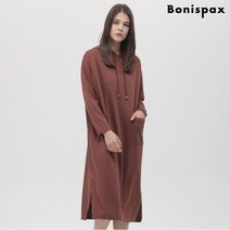 보니스팍스 아웃포켓 후드 롱 원피스-OF99OP012