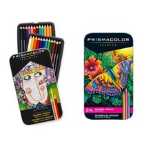 프리즈마 유성색연필 72색 132색 150색 [품질보증] Prismacolor 미국, 24색 유성  철제 케이스개