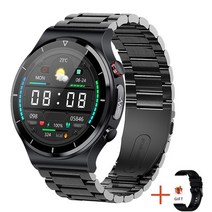 다이빙게이지 나침반 방수 스킨스쿠버 lige new smart watch men hd, 스틸 벨트 블랙