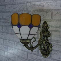 스테인드글라스 스테인글라스 스테인글라스조명 스테인드글라스조명 전등갓 샹들리에 스테인 카페조명 아크릴무드등 79 홈 벽등 유럽식 램프 심플 더블 헤드 교회등 듀얼 미러 전조등 컬러, 차 한 마리 백격 광원 없음