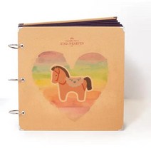 접착앨범 졸업 기념첩 DIY 성장함 루스리프 수첩 레노트 책글 쓸 있다 사진첩 제작 핸드메이드 2615641478, $15 인치 사랑하트 목마 30 장 60 면