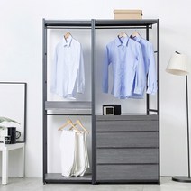 가이온 워너비 1400 4단서랍 행거 드레스룸 세트, 상세 설명 참조