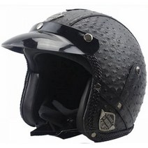 빈티지 모토크로스 헬멧 레트로 오픈 페이스 오토바이 야마하 혼다 모토 등 스쿠터 액세서리, 2XL, Pineapple Black