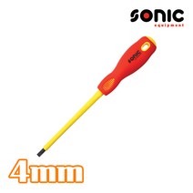 SONIC 소닉 절연드라이버 4mm 일자드라이버 100L VDE 절연공구 16304