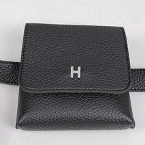 투엘라웨어 여성 미니 골프공 파우치 벨트 가방 힙색 볼주머니, 블랙, H로고