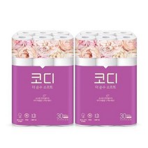코디 천연펄프 화장지 더 순수 소프트 27m 30롤 2팩 휴지, 상세페이지 참조