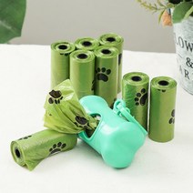 강아지 애견 반려 산책 휴대용 위생 배변 봉투 8롤, 4롤