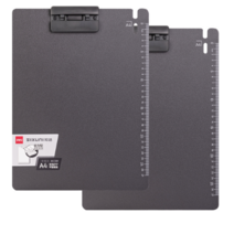 델리 무광 모던 디자인 3 in 1 펜 홀더 눈금자 멀티 클립보드 A4 P64, Dark blue, 2개