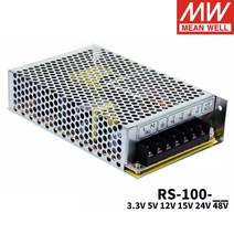 대 MEAN WELL RS-100-3.3 단일 출력 스위칭 전원 공급 장치 5V 12V 48V 24V, 03 RS-100-12