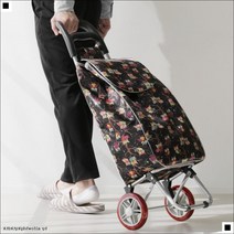 노인선물 알루미늄프레임 저소음바퀴 라운드형손잡이 이동카트 핸드쇼핑백, 아울포레스트 핸드카