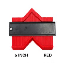 불규칙 형틀 게이지 모양 윤곽 측정 도구 조정 가능한 잠금 세라믹 타일 테이블 코너 프로파일 절단 복사 복사기, 1.5 Inch Red