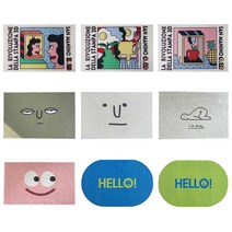 Welcome 인테리어 디자인 출입구 카페 현관 매트, 40*60cm, 올리브페이스